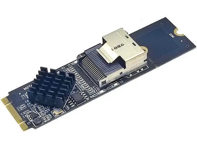 Alt view image 6 of 7 - NEW M.2 NVME to Mini SAS SFF-8087 Expansion Card Support 4 Port SATA3.0 6Gbps HDD SSD SATA Controller SFF8087 to M2 NVME Adapter