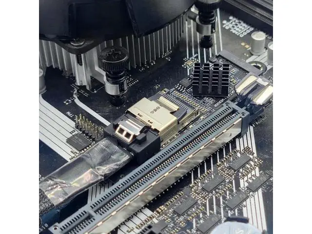 Alt view image 7 of 7 - NEW M.2 NVME to Mini SAS SFF-8087 Expansion Card Support 4 Port SATA3.0 6Gbps HDD SSD SATA Controller SFF8087 to M2 NVME Adapter