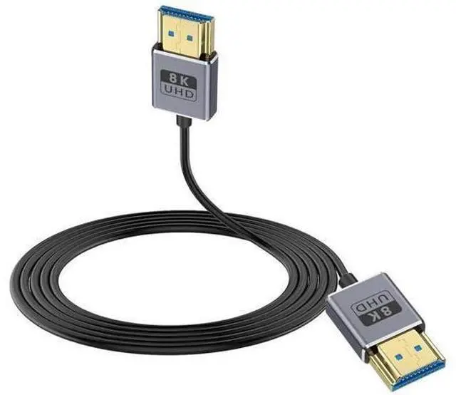 Main image of Ultra Thin 8K Short HDMI Cable 4FT, Ultra Thin/coaxial Short HDMI Male to Male Cable 48Gbps, HDMI 2.1 Cable OD2.5mm, Support 8K@60Hz, 4K@240Hz, eARC, for Camera, Monitor, HDTV 4 ft.