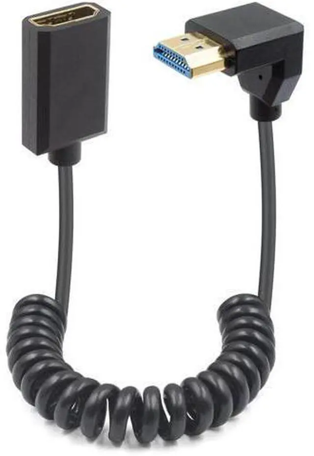 Main image of 8K HDMI Extender Coiled Cable, 4FT/1.2M 90 Degree HDMI Extension with 8K 60Hz Video and 3D HDR for TV, HDTV, Laptop, PC