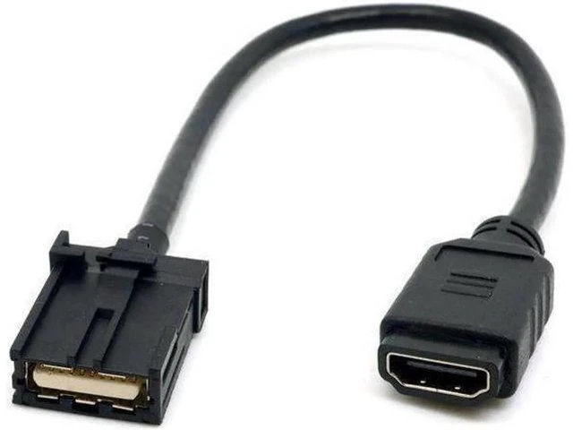 Alt view image 2 of 14 - AOMOPROING High Speed HDMI 1.4 Type E Male to Type A Female Video Audio Cable Automotive 0.3M