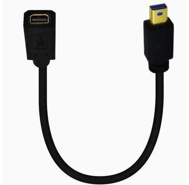 Main image of Gold plated 1.4 Mini DP male to female extension cable 8K Elbow Mini DisplayPort HD cable Straight