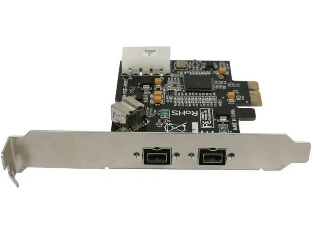 Alt view image 3 of 6 - PCI Express PCI-E x1 to 3 Ports 1394B Controller Card Add On Card for FireWire 800 IEEE 1394 B 2+1 Digital Camera Video Capture