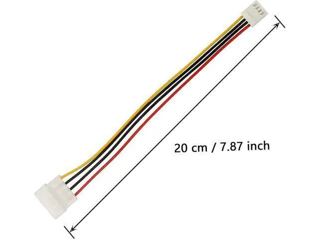Alt view image 5 of 6 - Computer Molex 4 Pin Power Supply Extension Cable, 8 Inch IDE Power to Floppy Drive Power Interface Cable. 5-Pack (4Pin)