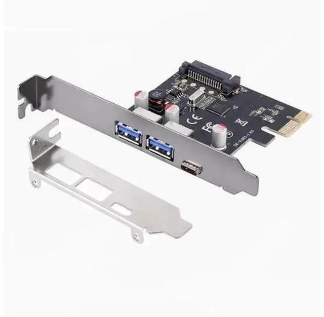 Main image of 2-port USB3.2 1-port TYPE-C Gen1 expansion card Desktop computer PCI-E to USB3.0 Type-c adapter card