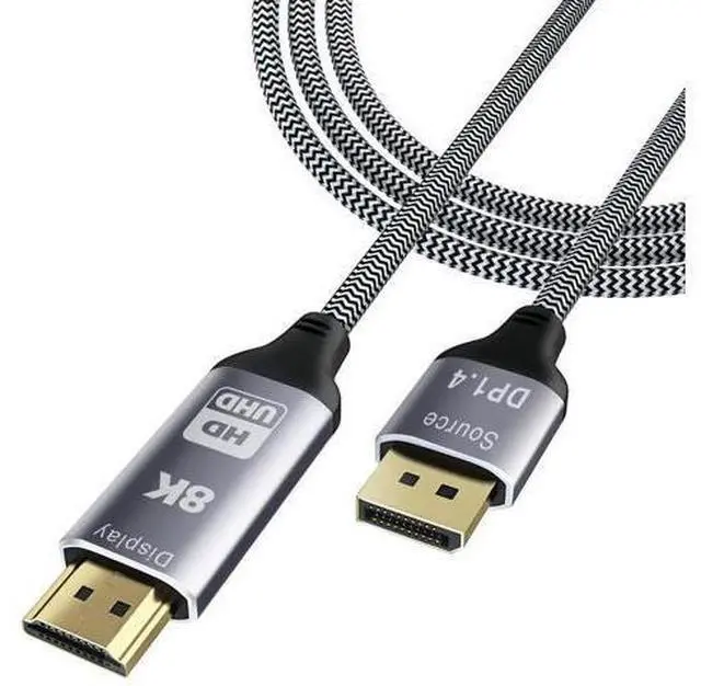 Main image of DisplayPort 1.4 to HDMI 2.1 8K Cable 2 m Converter 8K @ 30Hz 4K @ 120Hz Directional Compatible with DisplayPort PC and HDMI Displays