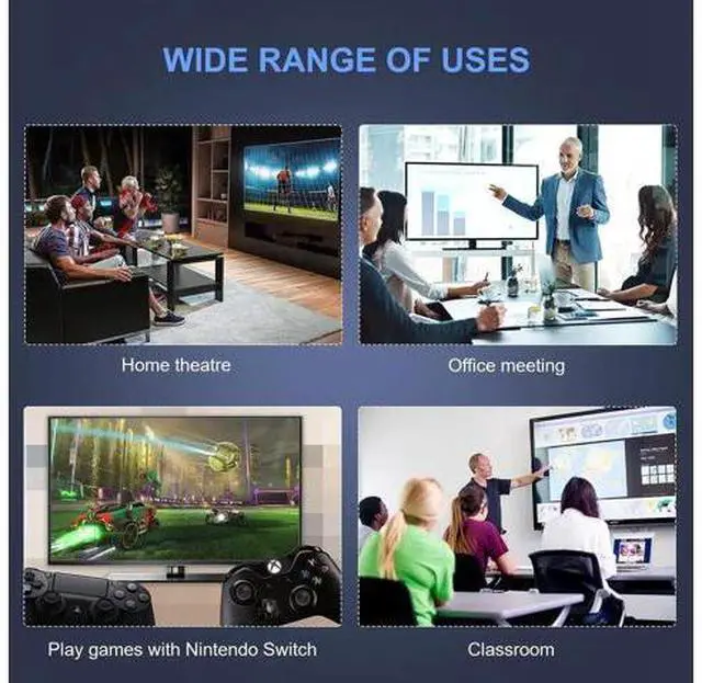 Alt view image 5 of 7 - DisplayPort 1.4 to HDMI 2.1 8K Cable 2 m Converter 8K @ 30Hz 4K @ 120Hz Directional Compatible with DisplayPort PC and HDMI Displays