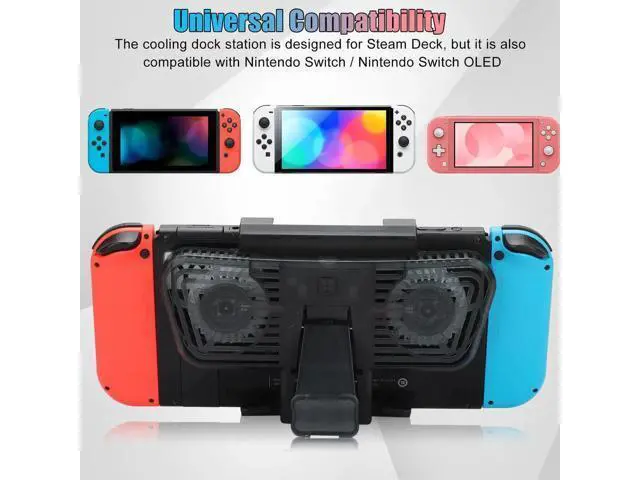 Alt view image 3 of 7 - Cooling Fans for Steam Deck/Nintendo Switch OLED Console Cooler Stand Portable