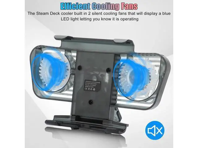 Alt view image 4 of 7 - Cooling Fans for Steam Deck/Nintendo Switch OLED Console Cooler Stand Portable