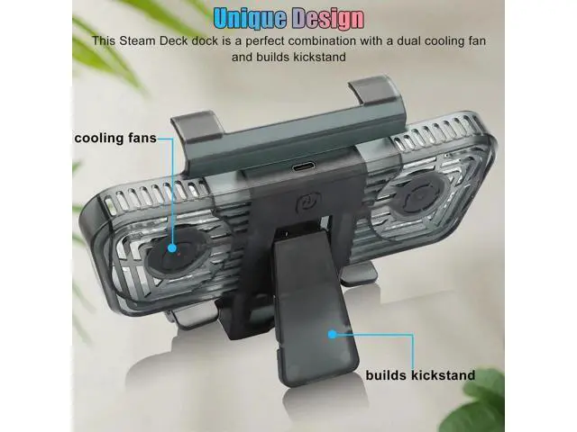 Alt view image 5 of 7 - Cooling Fans for Steam Deck/Nintendo Switch OLED Console Cooler Stand Portable
