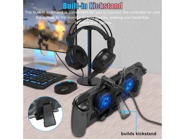 Alt view image 2 of 7 - Cooling Fans for Steam Deck/Nintendo Switch OLED Console Cooler Stand Portable