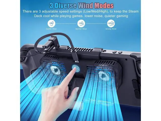 Alt view image 6 of 7 - Cooling Fans for Steam Deck/Nintendo Switch OLED Console Cooler Stand Portable