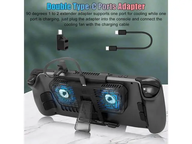 Alt view image 7 of 7 - Cooling Fans for Steam Deck/Nintendo Switch OLED Console Cooler Stand Portable