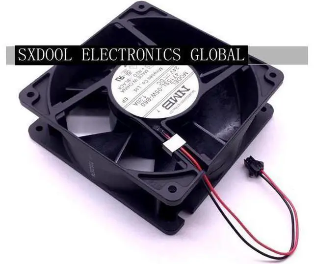 Main image of NMB-MAT 4715SL-05W-B60 DC24V 1.20A 12cm 12038 inverter fan metal frame high temperature resistance 2-wire