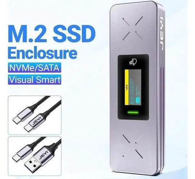 Main image of Visual Smart M.2 NVMe / SATA SSD Enclosure, USB 3.2 Gen 2 10Gbps, External M2 Adapter Case Support M-Key B+M Key UASP Trim