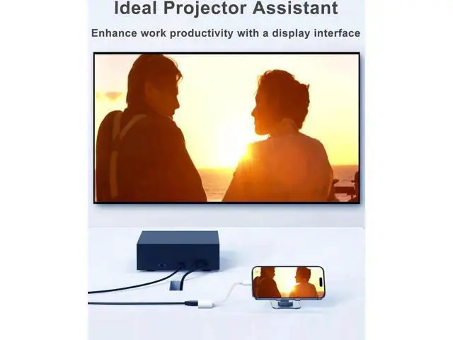 Alt view image 5 of 7 - USB C to HDMI Adapter for iPhone 16 15 to TV 4K Sync Screen Connector Cable Type C Digital AV Adapter for TV/Projector/Monitor No Power Needed