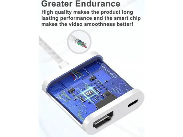 Alt view image 7 of 7 - USB C to HDMI Adapter for iPhone 16 15 to TV 4K Sync Screen Connector Cable Type C Digital AV Adapter for TV/Projector/Monitor No Power Needed