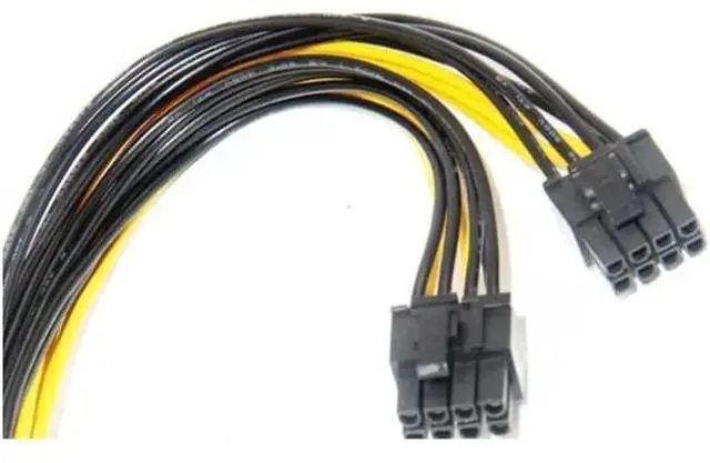 Alt view image 4 of 6 - 5-Pack PCI-E 8Pin to 2X 8 Pin (6+2) Power Splitter Cable for PCIE PCI Express Image Card Y - Splitter Extension Cable