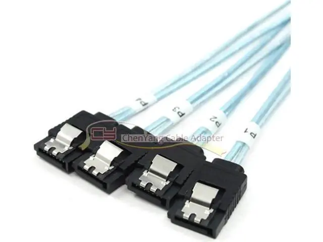 Alt view image 2 of 5 - SFF-8470 infiniband SAS Host to 4 SATA Hard Disk Target Fanout Cable 1 m