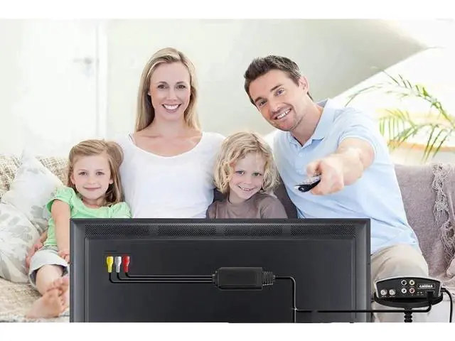 Alt view image 5 of 5 - AOMOPROING HDMI to RCA Cable - Hassle Free - Converts Digital HDMI signal to Analog RCA/AV - Works w/ TV/HDTV/XBOX 360/PC/DVD & More - All-In-One Converter Cable Saves You Money - HDMI to AV Converter