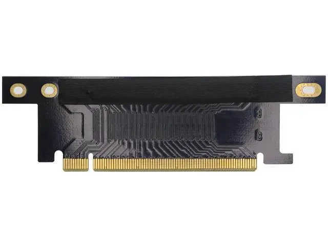 Alt view image 3 of 5 - Aomoproing Pci-E 16x Riser Card,PCI Express 3.0 16X Extension Cable 90 Degree High Speed Riser Card