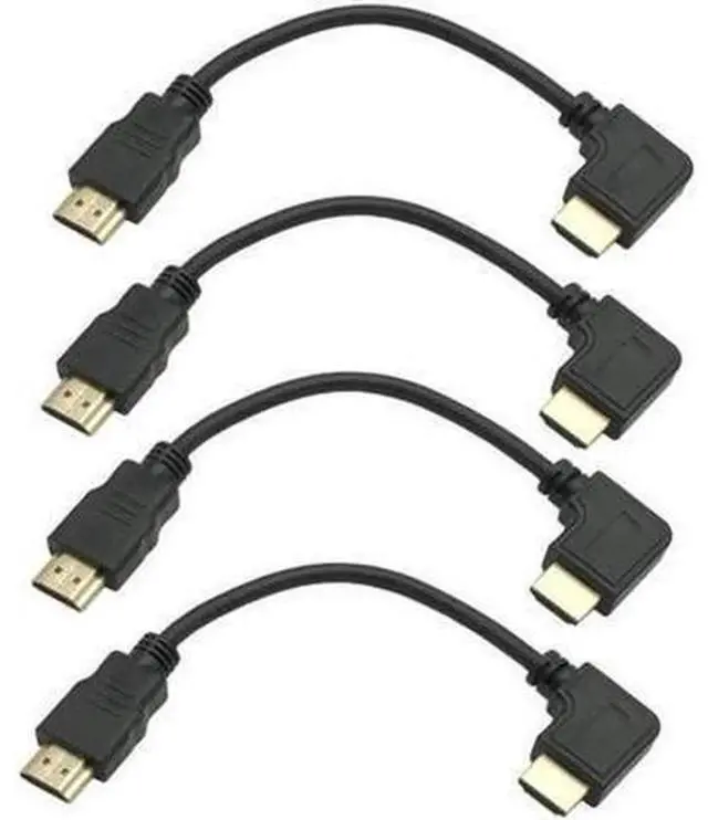 Main image of 4Pack 8Inch 8K Ultra HD High Speed 48Gpbs HDMI Cable Short 90 Degree 8K HDMI Cable 2.1 Right Angle HDMI Male to Male 8K@60hz 4K@120hz 2K@144hz eARC HDR (8inch 8K Right Angled)