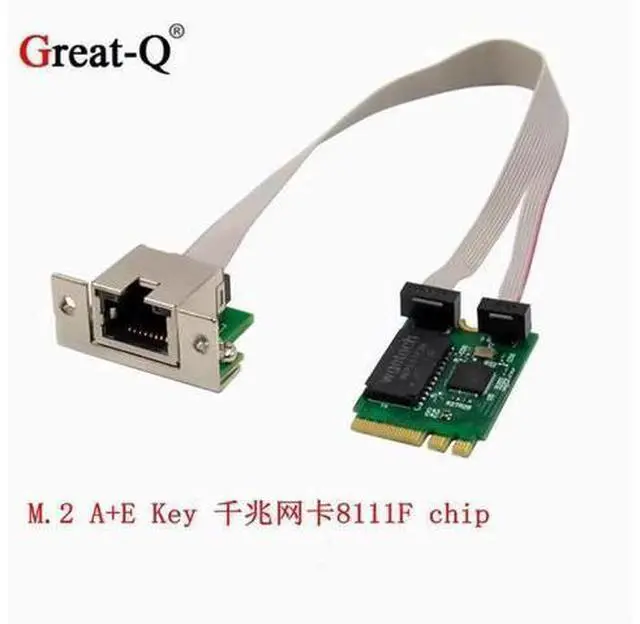Main image of M2 NGFF KEY A+E RTL8125B Industrial 2.5G Gigabit Network Card 2500M desktop Gigabit vertical needle 8111F