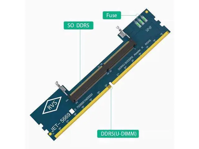 Alt view image 2 of 6 - DDR5 notebook memory slot to DDR5 desktop adapter card SO DDR5 to DDR5 adapter card