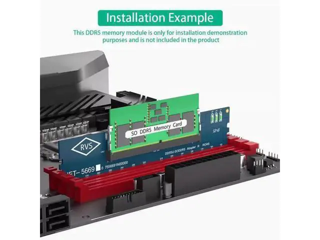 Alt view image 3 of 6 - DDR5 notebook memory slot to DDR5 desktop adapter card SO DDR5 to DDR5 adapter card