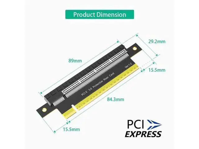 Alt view image 3 of 5 - PCI-E5.0 conversion card PCIE 180 degree conversion card Graphics card Increase card Test card 64GB/s