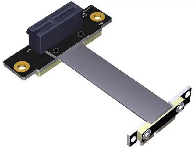 Main image of High Quality PCI-e PCI Express 36Pin 1X Extension Cable (Dual Vertical 90 Degrees Direction)