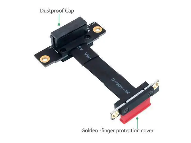 Alt view image 6 of 6 - High Quality PCI-e PCI Express 36Pin 1X Extension Cable (Dual Vertical 90 Degrees Direction)