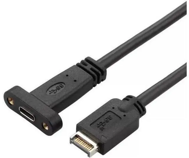 Alt view image 2 of 3 - USB 3.1 Type-E Motherboard Front Panel Header Connector to USB-C Back Panel Extension Cable - 40cm