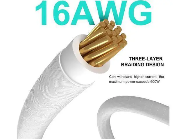 Alt view image 5 of 7 - 16Pin Cable,PCIE GPU Cables,Sleeved 12vhpwr PSU Extension Cable,Mini 12+4 Pin Connector for RTX 3090Ti,4070Ti 4080,4090 Graphics Card Power Supply 16AWG White & Black
