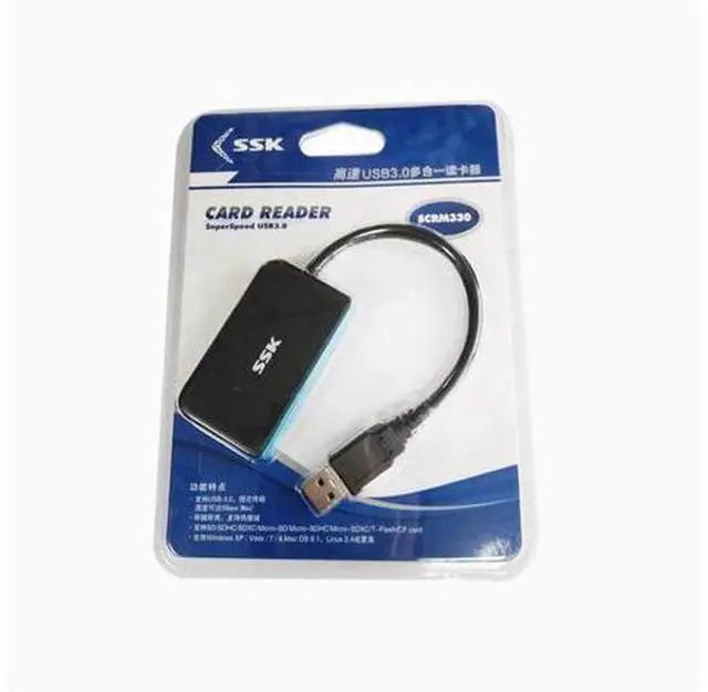 Alt view image 2 of 4 - SSK Card Reader SCRM330 high-speed USB3.0 3-in-1 card reader supports TF\SD\CF