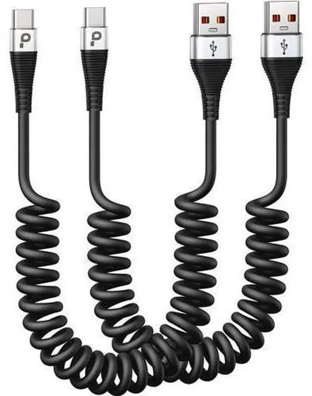 Main image of Shop All Lelisten Products | Visit Fashion Technology Store FOLLOW USB C Cable Fast Charging, 2Pack 3ft Coiled USB A to Type C Charge Cord for Car, USB-C Charging Cable Compatible with Samsung Gala