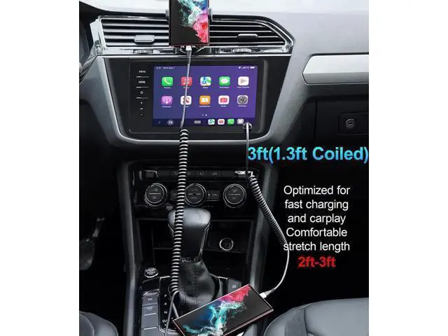 Alt view image 6 of 7 - Shop All Lelisten Products | Visit Fashion Technology Store FOLLOW USB C Cable Fast Charging, 2Pack 3ft Coiled USB A to Type C Charge Cord for Car, USB-C Charging Cable Compatible with Samsung Gala