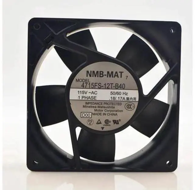 Main image of NMB 4715FS-12T-B40 12CM 12038 115V 18/17W metal heat dissipation fan