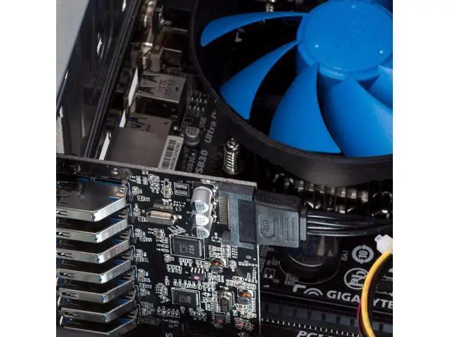 Alt view image 3 of 7 - 7 Port USB3.0 PCI-E Express Card Sata to 15 Pin High Speed Extender Adapter Card Power Connector