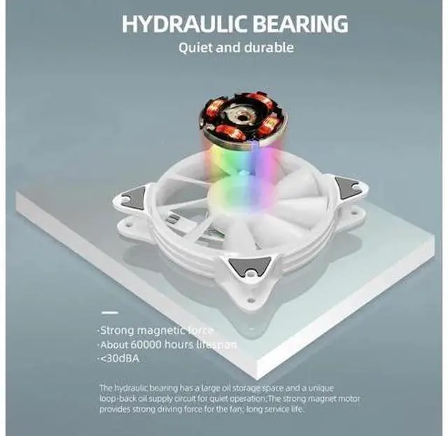 Alt view image 2 of 7 - 12cm 5V PWM PC Case Fan Addressable ARGB CPU Cooling Radiator Heatsink for Desktop Chassis 4Pin Cooling Fan 120mm for PC