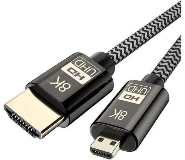 Main image of AOMOPROING Micro HDMI to HDMI 2.1 8K Cable High Speed 8K@60Hz 4K@120Hz Male to Male Ultra HD HDR Adapter for Digital Cameras, camcorders, Tablets and Other Devices with Micro HDMI 1.5M