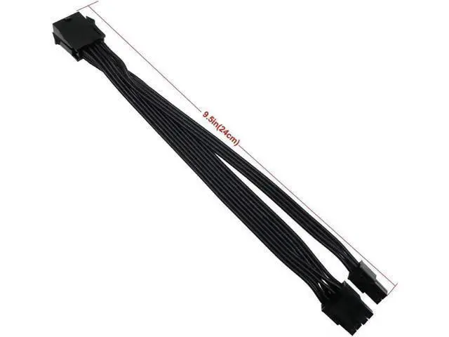 Alt view image 2 of 4 - (2-PCS ) CPU 8 Pin Female to CPU 8 Pin ATX 4 Pin Male Power Supply Converter Adapter Extension Cable for Motherboard 9.5-inch(24cm)
