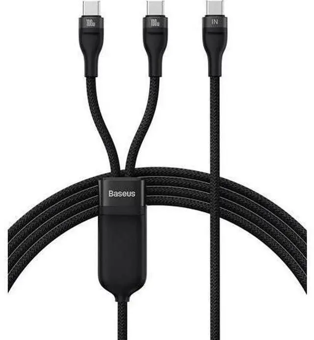Main image of USB C Cable 100W 4.9FT 5A Type C Charger Cable Fast Charging 2 in 1 Multi Charging Cable, Nylon Braided USB C to USB C Cable for AIR/Mini 6 MacBook Galaxy S22 21 S10 Note