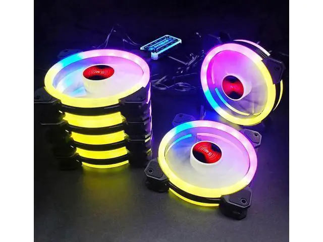 Alt view image 4 of 7 - 12cm RGB Series Case Fan, Wireless RGB LED 120mm Fan,Quiet Edition High Airflow Adjustable Color LED Case Fan For PC Cases