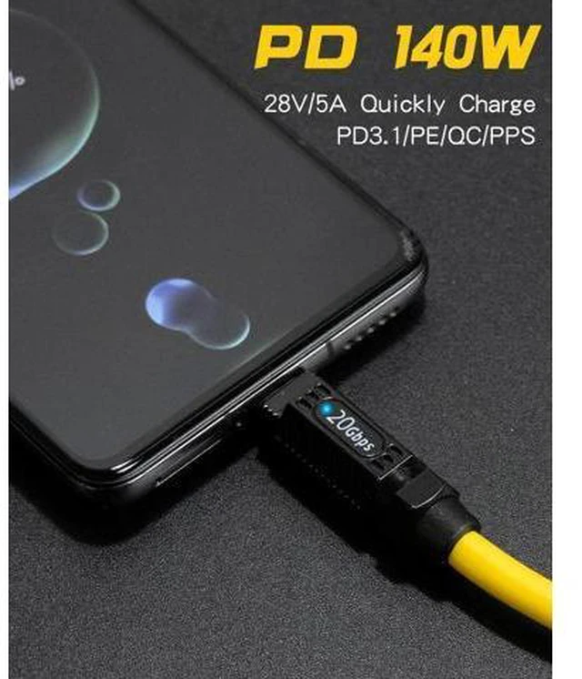 Alt view image 6 of 12 - Aomoproing Coiled USB C to USB C Cable 140W, 20Gbps Spring Coiled USB Type C Charger Cable, 8K@60Hz Video Transfer Type C Fast Charging Cord for iPhone,MacBook,Max Stretched 5ft