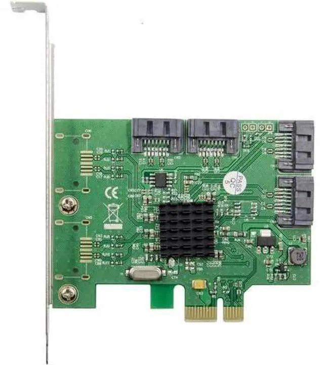 Main image of PCI-E to 4 Ports SATA III 3.0 6G Controller Card Marvell 88SE9215 non raid pcie 2.0 x1 expansion card Low profile bracket
