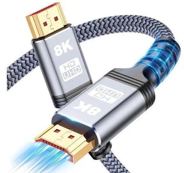 Main image of AOMOPROING 8K 10K 4K HDMI Cable 48Gbps 5FT/1.5M, Certified Ultra High Speed HDMI Cable Braided Cord-4K@120Hz 8K@60Hz, DTS:X, HDCP 2.2 & 2.3, HDR 10 Compatible with Roku TV/PS5/HDTV/Blu-ray