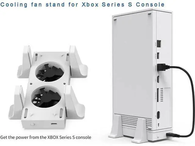 Main image of Vertical Cooling Fans Stand for Xbox Series S Console Smart Xbox Series S Cooler Fan Temperature Controlled 3 Levels Adjustable Speed with Type-C Power Input