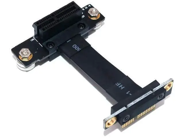 Alt view image 3 of 6 - PCI-e PCI Express 36PIN 1X Extension Cable (Dual Vertical 90 Degrees Direction) with Magnetic Foot