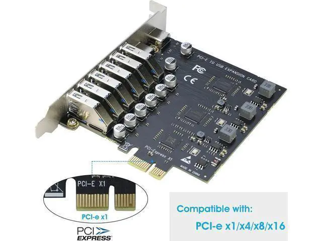 Alt view image 3 of 5 - USB 3.0 PCIe Card, PCI-e to 2Port USB C + 6 Port USB 3.0 Internal Expansion Card 5GbpsUSB 3.0 PCIe Card, PCI-e to 2Port USB C + 6 Port USB 3.0 Internal Expansion Card 5Gbps